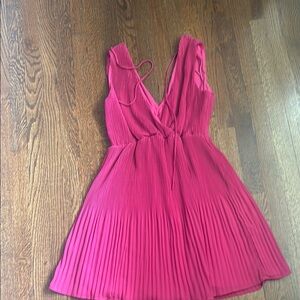 Wishlist Pink Pleated Mini Dress